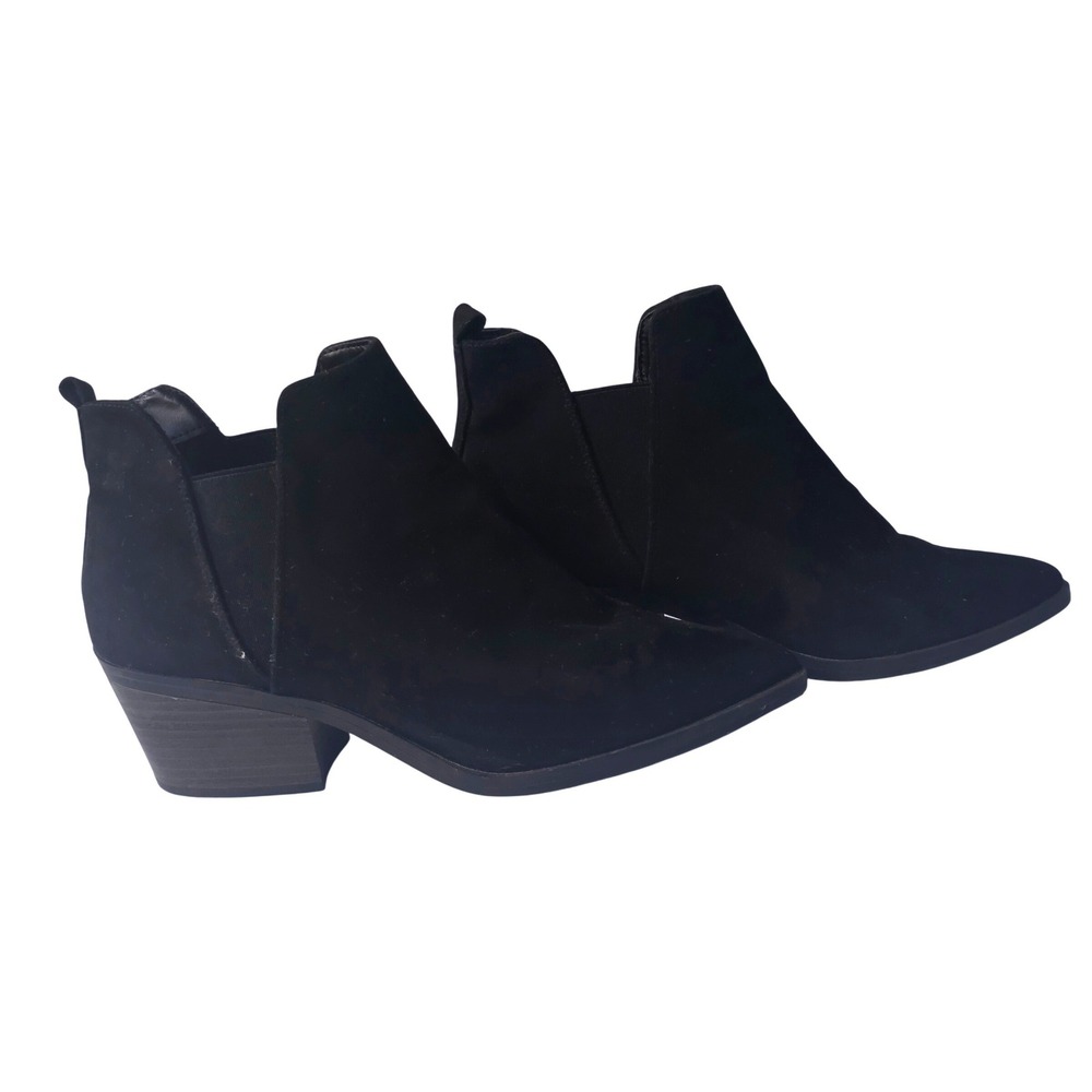 Universal Thread Sylvie Ankle Books Black Size 9 Heel Pointed Toe Suede